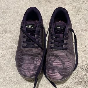 NOBULL size 8.5 purple tie die trainers